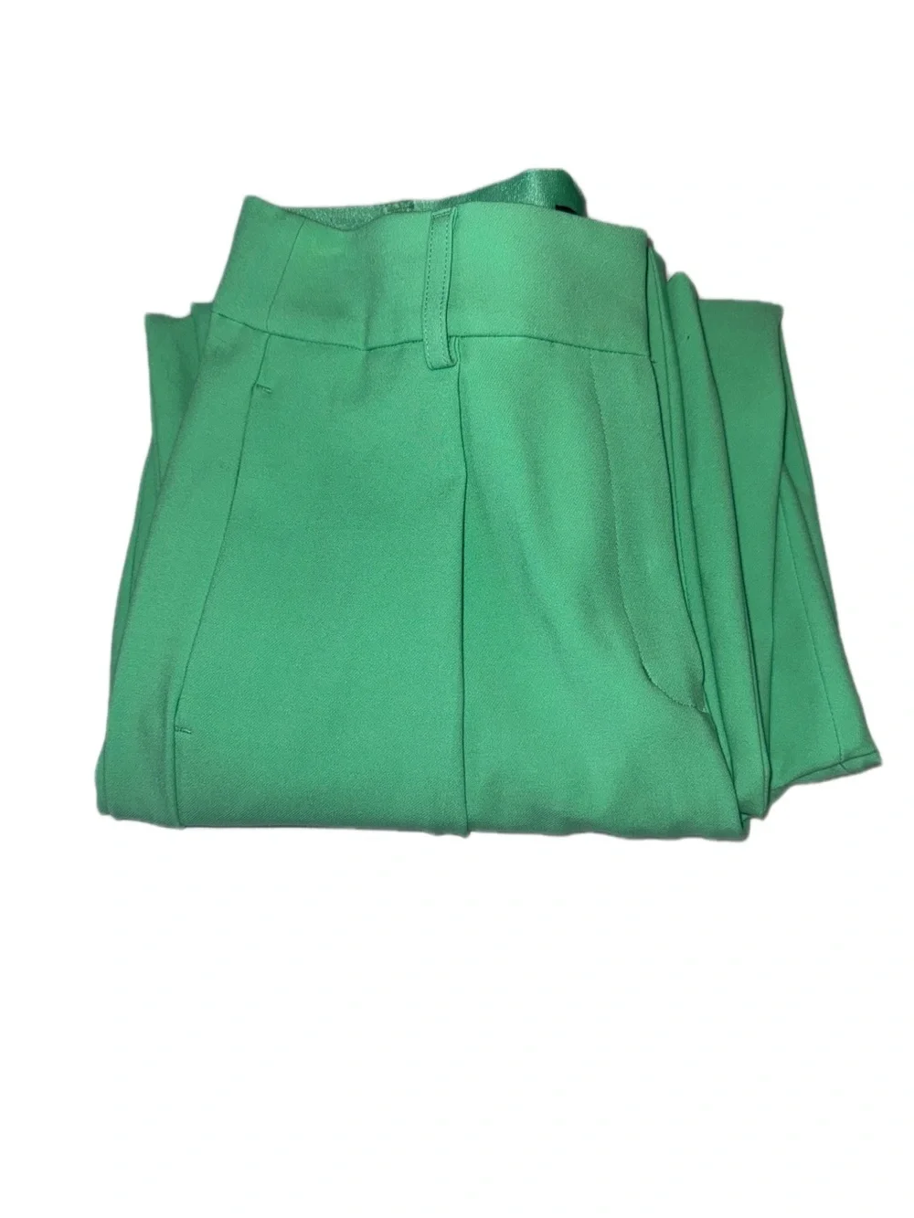 Express Stylist Dress Pants Women’s 6 Long Green High Rise Stretch Straight NWOT - Picture 2 of 10